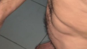 Huge cumshot on the floor