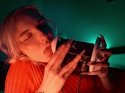 ASMR Ear Licking & Close Breathing in Red Dress 16/16