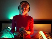 ASMR Ear Licking & Close Breathing in Red Dress 2/16