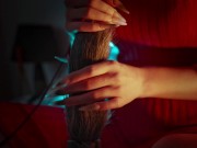 ASMR Ear Licking & Close Breathing in Red Dress 3/16