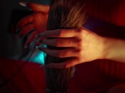 ASMR Ear Licking & Close Breathing in Red Dress 4/16