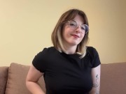 Beautiful brunette shows off her lush tits