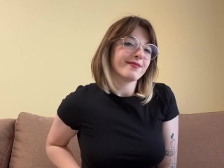 Beautiful brunette shows off her lush tits