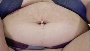 My new dress reveals my belly and pussy