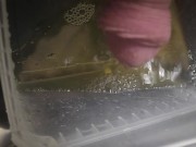 Pissing all over cheap kitchen cabinet door