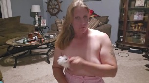 Hot Blonde Maid Fucks Self in 2 Holes