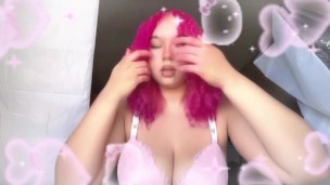 Big Tits Pink Hair Bimbo Doll