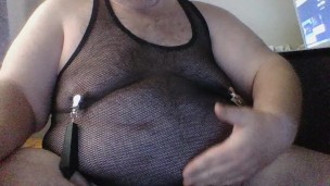 Durchsichtiges Schwarzes Hemd und Nippelgewichten