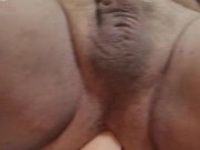 My dominatrix pegs my ass with a big strapon, comes in full, loud orgasm, Pegging lover