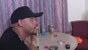 Curvy ebony brunette gets her ass fucked and face jizzed