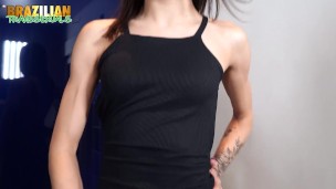 BRAZILIAN TRANSSEXUALS - Lanah Frias Toyed Her Tight Ass