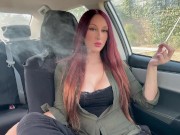 Artemisia Love quick 420 Smoke Sesh in the car Italian\big tits/Smoke Fetish OF@ArtemisiaLove101 8/16