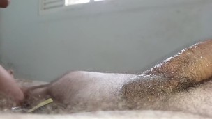 extremely wet blowjob, naughty fucks his throat leaving the dick bubbling with her spit