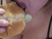 Big tits and a burger!