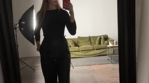 nonnude goddess in leather