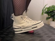 Girlfriend Full Weight Trampling in Platform Converse - Cock Balls Crush Trample, Shoejob, CBT, Boot - Screenshot 7 of 16 - Foot Fetish