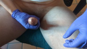 The doctor ordered urethral sounding, jerking and squirting out that piss and cum