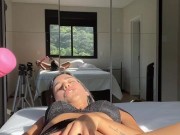 Perfect BRUNETTE masturbates and dripping slobbery pussy juice! 16/16