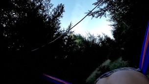 PART 2 Hammock FUCK Adventure # Close Up OPEN PUSSY CreamPied from behind # Hardcore FUCK in wild