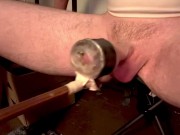 Homemade Blowjob Machine Cumshot! 10/16