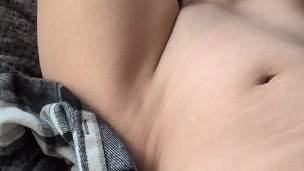 POV horny white girl playing with dildo solo