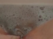 Full orgasm with my favourite dildo in bathtube while I got my period