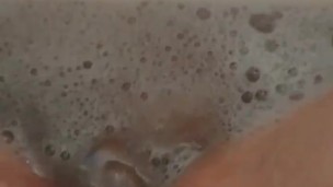 Full orgasm with my favourite dildo in bathtube while I got my period