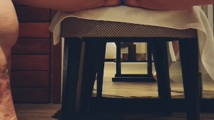 Cum spray while being fucked by a prostate massager