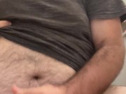 Chubby Man Quick Bathroom Masturbation For You