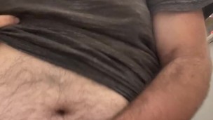 Chubby Man Quick Bathroom Masturbation For You