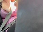 Artemisia Love Sexy Car Ride Big tits Flashing Spy on her OF@ArtemisiaLove101 2/16