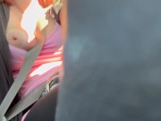 Artemisia Love Sexy Car Ride Big tits Flashing Spy on her OF@ArtemisiaLove101 4/16