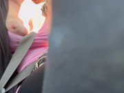Artemisia Love Sexy Car Ride Big tits Flashing Spy on her OF@ArtemisiaLove101 7/16