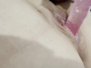 i make this pink dildo covered in my pussy juice 2/16