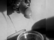 edging my shaved cock x pov cumload x ball stretching