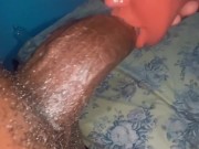 BBC Sextoy testing .deep throat and cum in