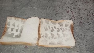 Slow Motion Bread Crush & Trample. See my dirty size 11 boot print, imagine this on your face