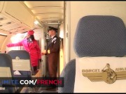The pilot sodomizes the big boobs air hostess 3/16