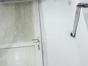 Macho black muscular guy masturbating after a long day at work