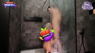 Surprise Anal in the Shower with a Creampie