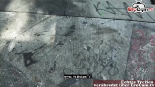 Deutsche blonde Tattoo Schlampe verabredet sich zum outdoor Sex POV