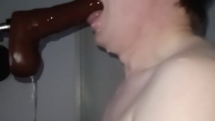 Partly blurred deepthroat video