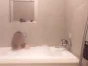 Bubble bathing(Japanese college girl) 6/16