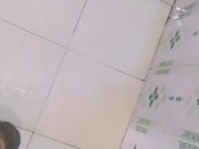 My Black Lover Pissing Before Sitting On Him To Fuck.