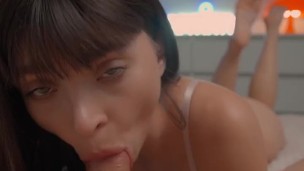 Sloppy Blowjob From Cutie After Work Day