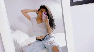 JEANS down PANTIES down FEET up and MASTURBATION with a lot of CUM