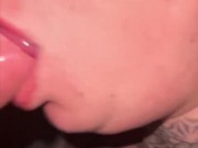 Katie gets a mouthful of cum 2/16