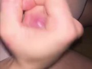 Katie gets a mouthful of cum 7/16