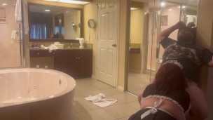 Dirty Bbw maid helps me clean off some cobwebs