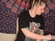 spitting while I smoke a cigarette